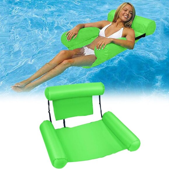LuxeOne Inflatable Water Chair for Adults - Green - Picture 1 of 3